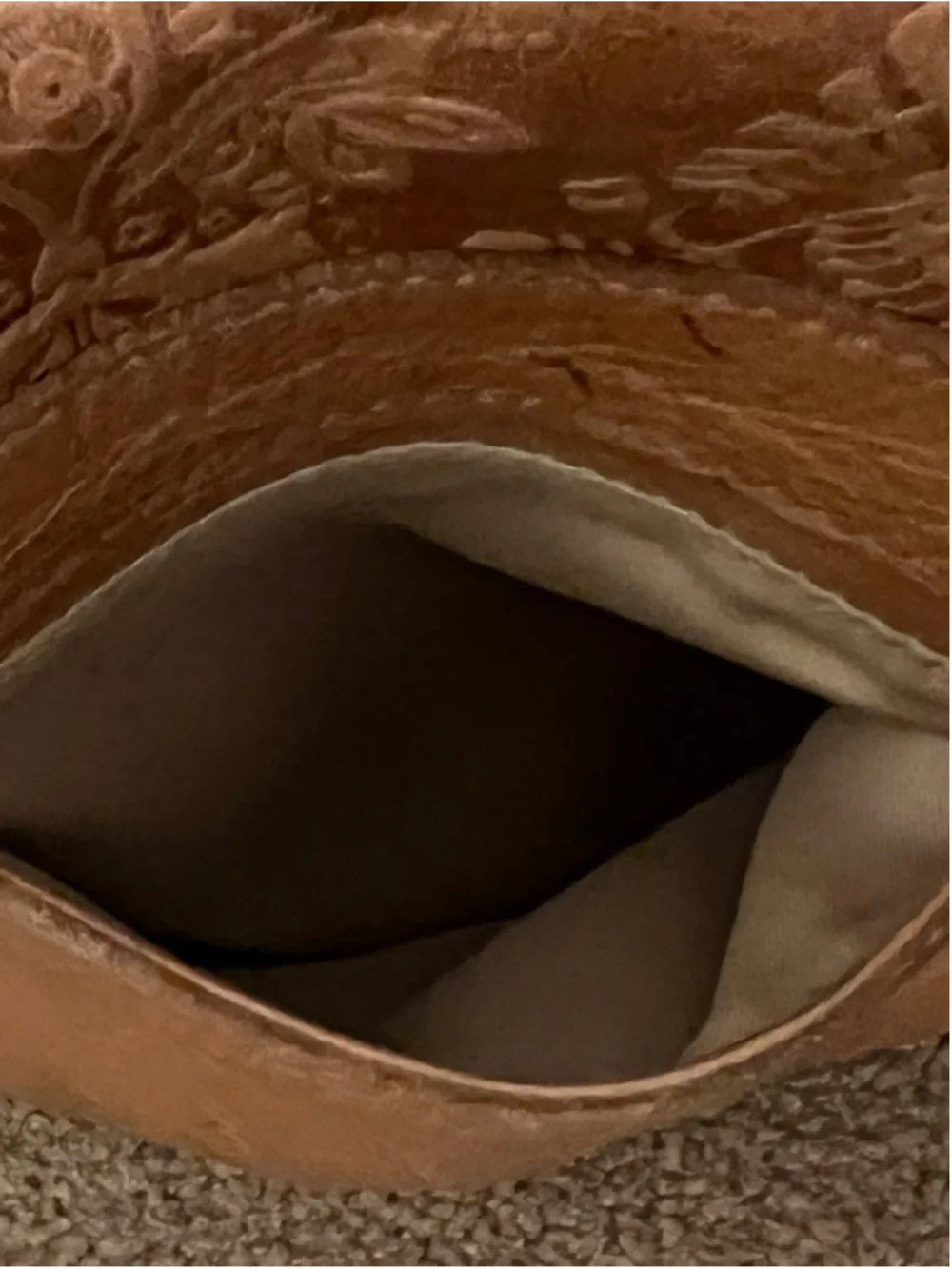 The Sak Brown Embossed Leather Crossbody Bag One Size - Picture 7 of 16